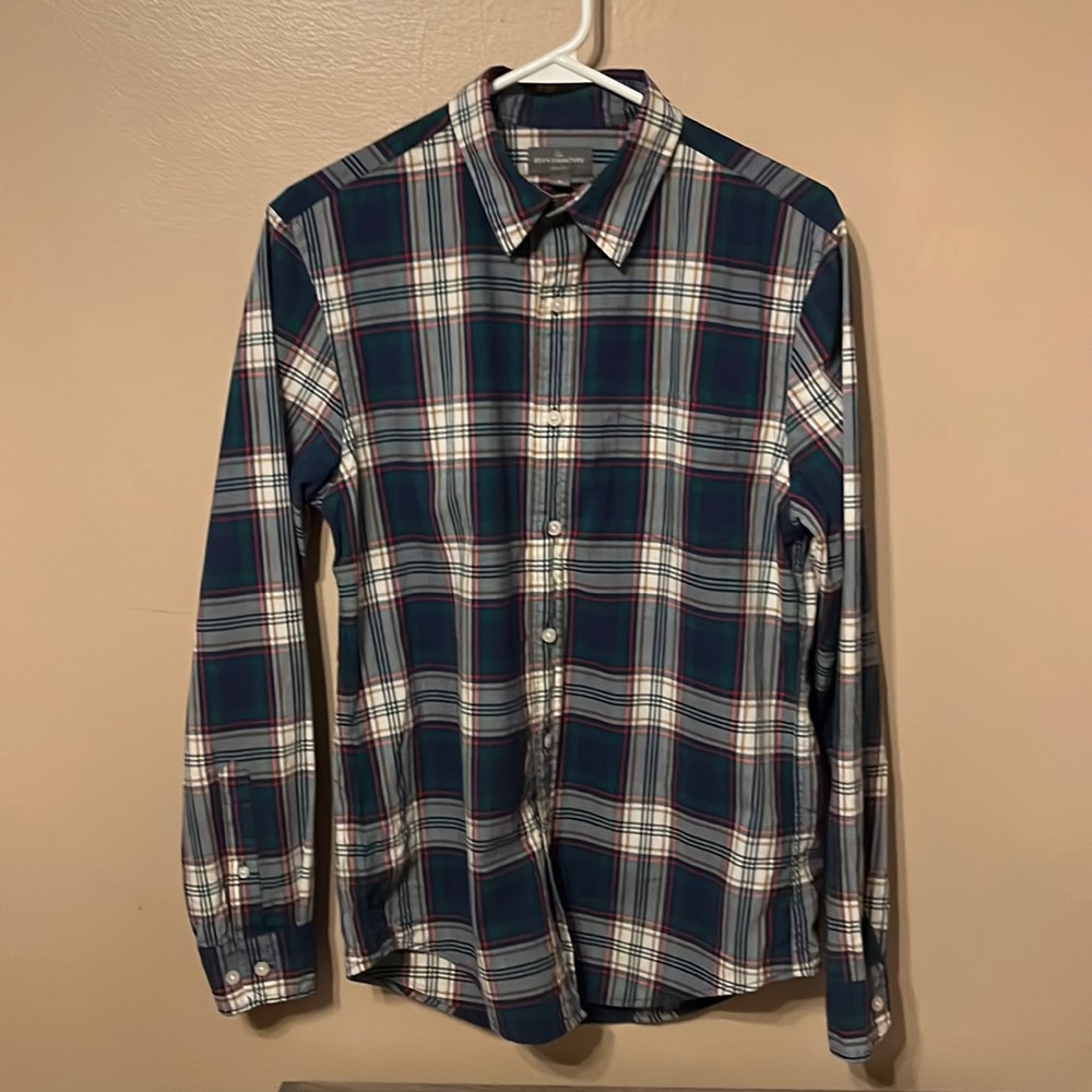 mens ll bean signature slim fit flannel S